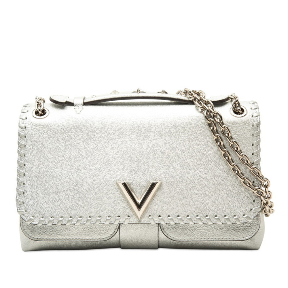 Louis Vuitton Very Chain Shoulder Bag M43201 Argent Silver Leather Women's LO...